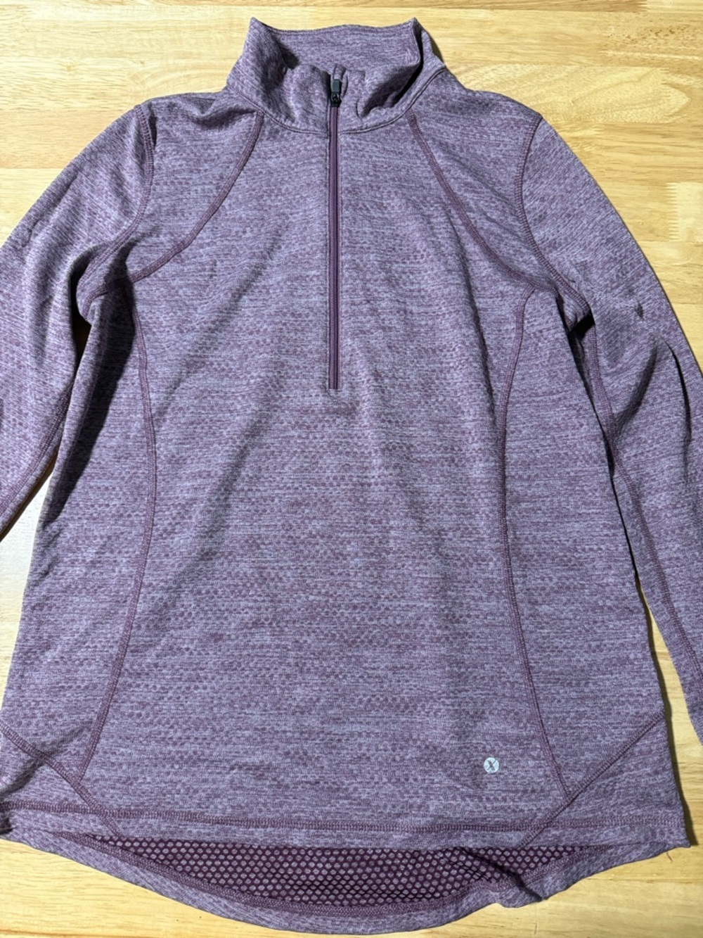 Women’s Xersion Purple Quarter-Zip Performance Pullover Medium